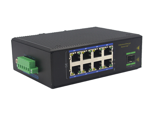 8-Port Endüstriyel Gigabit POE Switch SFP DIN-Ray Montajlı