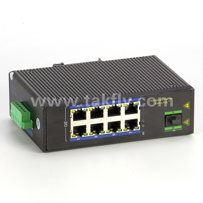 8-Port Endüstriyel Gigabit POE Switch SFP DIN-Ray Montajlı