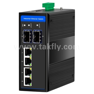 Endüstriyel POE Ethernet Anahtarı 4 Port Gigabit 2 SFP DIN-Ray