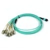 40G QSFP Veri Merkezleri için 24 Çekirdekli MPO-LC OM4 Breakout Kablo