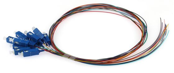 SC/UPC 0.9mm 12 Renkli Fiber Optic Pigtail LSZH/PVC 2M