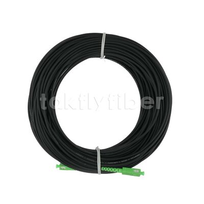 FTTH Dış Mekan Yüksek Mukavemetli 3.0 Kevlar Siyah TPU Tek Modlu Fiber Optik Yama Kablosu SCAPC - SCAPC SM G657B3