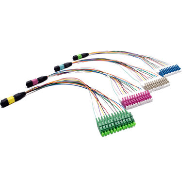 MPO MTP Erkek Dişi - LC SC FC ST SM MM OM3 OM4 Fiber Optik Breakout Kablo Fiber Optik Yama Kablosu/Optik Fiber Yama Kablosu/Optik Fiber Trunk Kablo/Optik Fiber Fanout Kablo Düşük Ekleme Kaybı ile