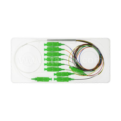 Su geçirmez 1x4 Mini FiberHub CLOSURE ITU-T SM G657A2 2.0mm Kablo Fiber Optic PLC Splitter IP68