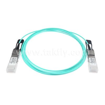 Aktif Optik Kablolar Veri Merkezi FTTH FTTX için Fiber AOC 100Gbps QSFP28'den QSFP28'ye