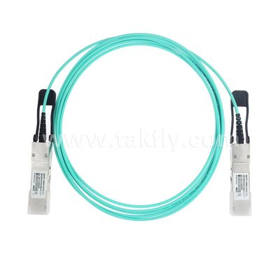 Aktif Optik Kablolar Veri Merkezi FTTH FTTX için Fiber AOC 100Gbps QSFP28'den QSFP28'ye