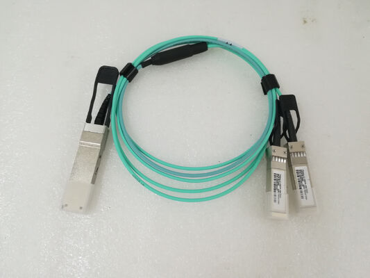 Veri Merkezi için Aktif Optik Kablolar Fiber AOC 40G QSFP+ 2x10 SFP+