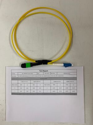 Esnek Bağlantı için 2 Fiberli ve İsteğe Bağlı APC/UPC Konnektörlü Hassas MPO MTP'den LC Ara Bağlantı Kablosuna