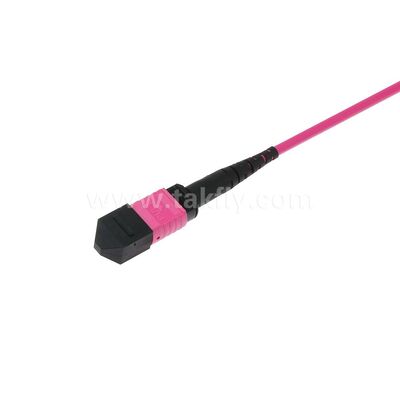MPO/MTP Patchcord Tek modlu Multimodlu LSZH 8f/12f/24f Veri Merkezi FTTX için Fiber Optic Kablo