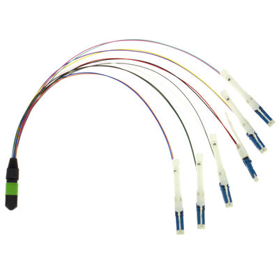 Veritabanı için Fiber Optic MPO-CS Breakout Fiber Optic Patch Cord