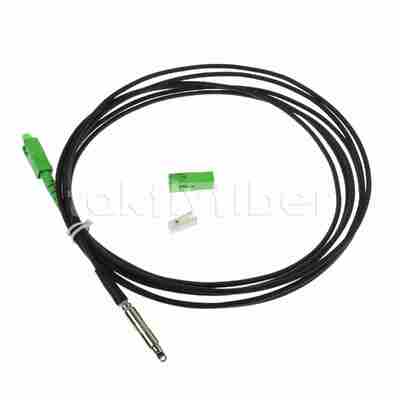 SC APC Fiber Optic Patchcord with G657A2 Fiber TPU Black Jacket and CPR Eca Rated for FTTH Drop Cable