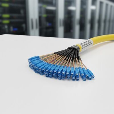 48 Çekirdek G657A OS2 Ön Sonlandırmalı Breakout Kablo Fanout Pigtail Özelleştirilmiş Uzunluklu FTTH Veri Merkezi İçin