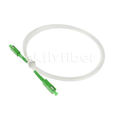 FTTH 2.0*3.0mm Şeffaf Görünmez İç Mekan Fiber Optik Patchcord SCAPC'den SCAPC'ye G657A Fiber ile
