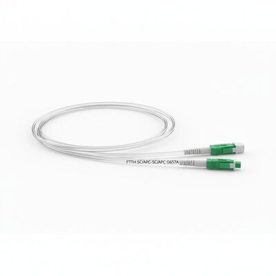 FTTH 2.0*3.0mm Şeffaf Görünmez İç Mekan Fiber Optik Patchcord SCAPC'den SCAPC'ye G657A Fiber ile