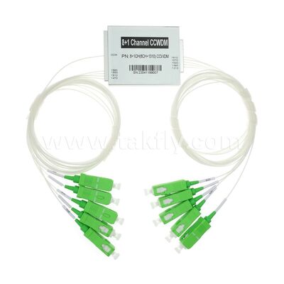CCWDM 8 + 1 Kanal Kompakt Kaba Dalga Boyutu Bölünme Multiplexer G657A1 Veri Merkezi FTTX için Optik Fiber