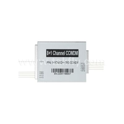 CCWDM 8 + 1 Kanal Kompakt Kaba Dalga Boyutu Bölünme Multiplexer G657A1 Veri Merkezi FTTX için Optik Fiber
