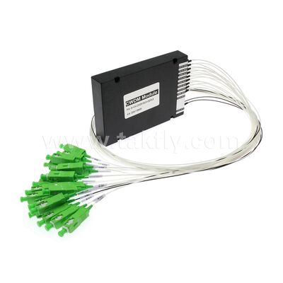 Veri Merkezi FTTX için CWDM 8+1 Kanal MUX ve DEMUX ABS Modülü Fiber Optik