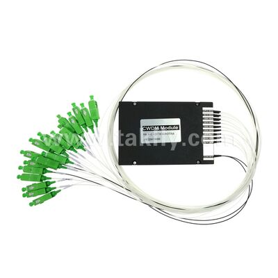 Veri Merkezi FTTX için CWDM 8+1 Kanal MUX ve DEMUX ABS Modülü Fiber Optik