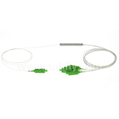 Fiber Optic PLC Splitter 1 * N çelik boru SC APC/UPC Veri Merkezi Telekom FTTX için 0.9mm