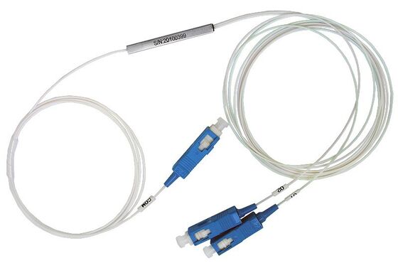 Fiber Optic PLC Splitter 1 * N çelik boru SC APC/UPC Veri Merkezi Telekom FTTX için 0.9mm