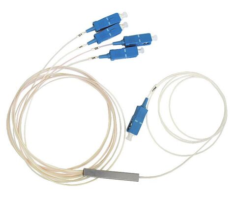 Fiber Optic PLC Splitter 1 * N çelik boru SC APC/UPC Veri Merkezi Telekom FTTX için 0.9mm
