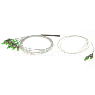 Fiber Optik PLC Ayırıcı 2*N Çelik Tüp SC APC/UPC 0.9mm Veri Merkezi Telekom FTTX için