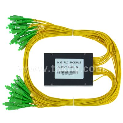 Fiber Optik PLC Ayırıcı ABS kutu 1xN SC APC/UPC Fttx Telekom Veri Merkezi için