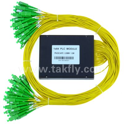 Fiber Optik PLC Ayırıcı ABS kutu 1xN SC APC/UPC Fttx Telekom Veri Merkezi için