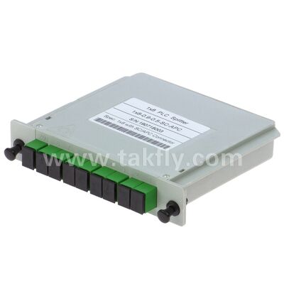 Fiber Optic PLC Splitter LGX Tek modlu G657A SC Veri Merkezi Telekom FTTx için APC/UPC