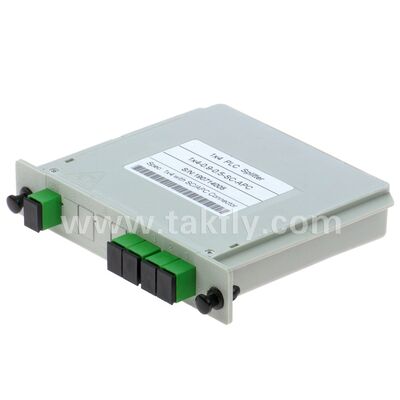 Fiber Optic PLC Splitter LGX Tek modlu G657A SC Veri Merkezi Telekom FTTx için APC/UPC