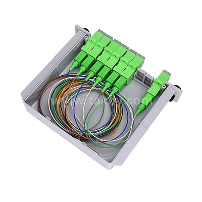 Fiber Optic PLC Splitter LGX Tek modlu G657A SC Veri Merkezi Telekom FTTx için APC/UPC