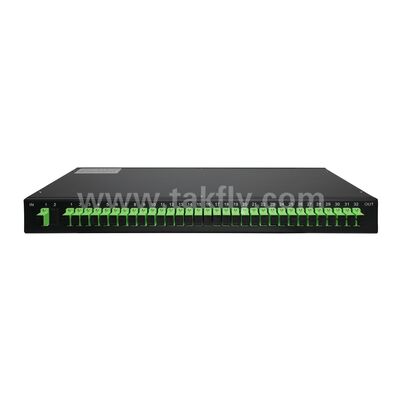 Fiber Optic PLC Splitter Rack Mount Single Mode G657A SC Veri Merkezi Telekom için APC/UPC FTTx