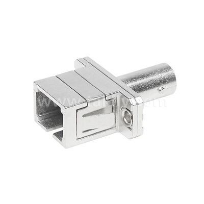 Veri Merkezi Telekomünikasyon FTTX için Fiber Optik Kuplör ST-SC Simplex Metal Hibrit Adaptör Dişi/Dişi