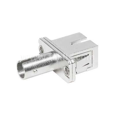 Veri Merkezi Telekomünikasyon FTTX için Fiber Optik Kuplör ST-SC Simplex Metal Hibrit Adaptör Dişi/Dişi