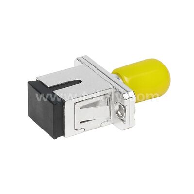 Veri Merkezi Telekomünikasyon FTTX için Fiber Optik Kuplör ST-SC Simplex Metal Hibrit Adaptör Dişi/Dişi