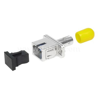 Veri Merkezi Telekomünikasyon FTTX için Fiber Optik Kuplör ST-SC Simplex Metal Hibrit Adaptör Dişi/Dişi