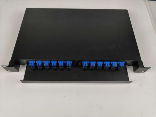 24 Çekirdekli Kaydırılabilir 19 İnç Raf Tipi Fiber Optik Dağıtım Kutusu (Basitleştirilmiş Kablo Yönetimi ile)