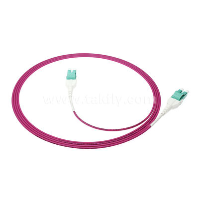 Yüksek yoğunluklu kablolama için alan tasarrufu yapan LC-LC Uniboot Patch Cord