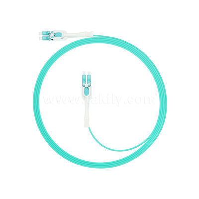 Yüksek yoğunluklu kablolama için alan tasarrufu yapan LC-LC Uniboot Patch Cord