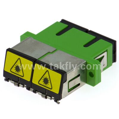 SC Zirconia Sleeve Fiber Optic Adaptörü Duplex Seçeneği ve Flangeless Yapısı ile