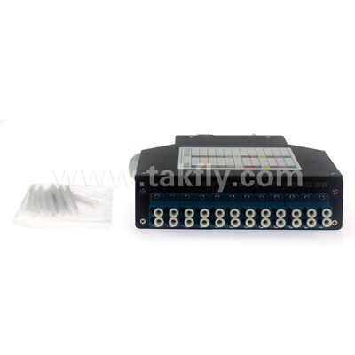 1U Ön Erişim Rackmount ODF 2 Splice Tepsisi ve 12-48 çekirdek Kapasitesi ile