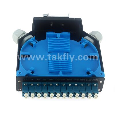 1U Ön Erişim Rackmount ODF 2 Splice Tepsisi ve 12-48 çekirdek Kapasitesi ile