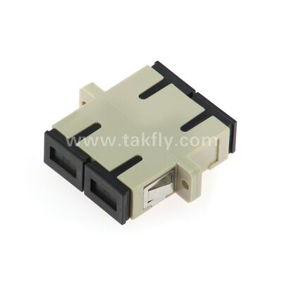SC Fiber Optic Adapter ️ Zirkonya Kol, Flangeless veya Duplex-Flanged, SM/MM için, -40 ~ 85 °C İşlem