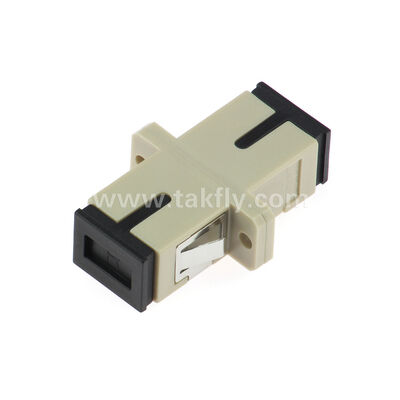 SC Fiber Optic Adapter ️ Zirkonya Kol, Flangeless veya Duplex-Flanged, SM/MM için, -40 ~ 85 °C İşlem