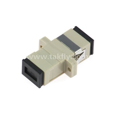 SC Fiber Optic Adapter ️ Zirkonya Kol, Flangeless veya Duplex-Flanged, SM/MM için, -40 ~ 85 °C İşlem