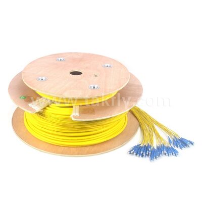 Telekom Veri Merkezi için önceden sonlandırılmış Patchcord 48Cores SC-SC Fiber Optic Breakout Drop Kablosu