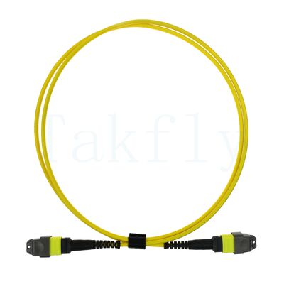 12F MTP(M) – MTP(F) APC Bağlantı Kablosu, SM G657A1, 1m, 3,0mm, LSZH Sarı, Bükülmeye Duyarsız Önyükleme, Düşük Kayıp