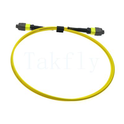 12F MTP(M) – MTP(F) APC Bağlantı Kablosu, SM G657A1, 1m, 3,0mm, LSZH Sarı, Bükülmeye Duyarsız Önyükleme, Düşük Kayıp