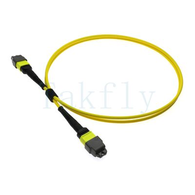 12F MTP(M) – MTP(F) APC Bağlantı Kablosu, SM G657A1, 1m, 3,0mm, LSZH Sarı, Bükülmeye Duyarsız Önyükleme, Düşük Kayıp