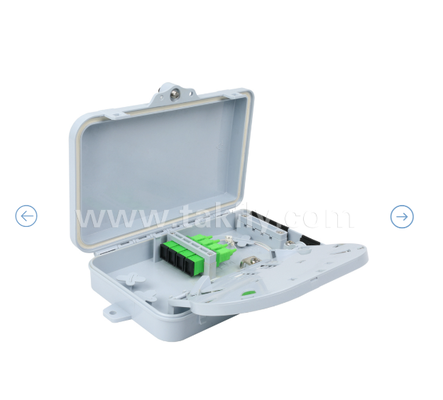 Fiber Optic Termination Box FTKS-1805-04A, 4 SC/APC SM SX Adaptörü, Pigtail yüklü, FTTH FTTx Splicing Distribution Splitting Storage Cable Management Enclosure Duvar Montajı